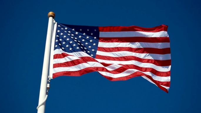 美国国旗慢镜头国庆日独立日美利坚民主自由