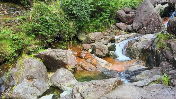 温州瑞安湖岭东坑龙井瀑布山水溪涧