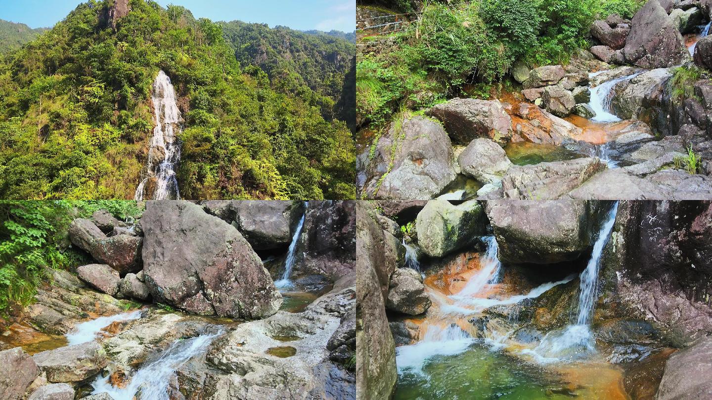 温州瑞安湖岭东坑龙井瀑布山水溪涧