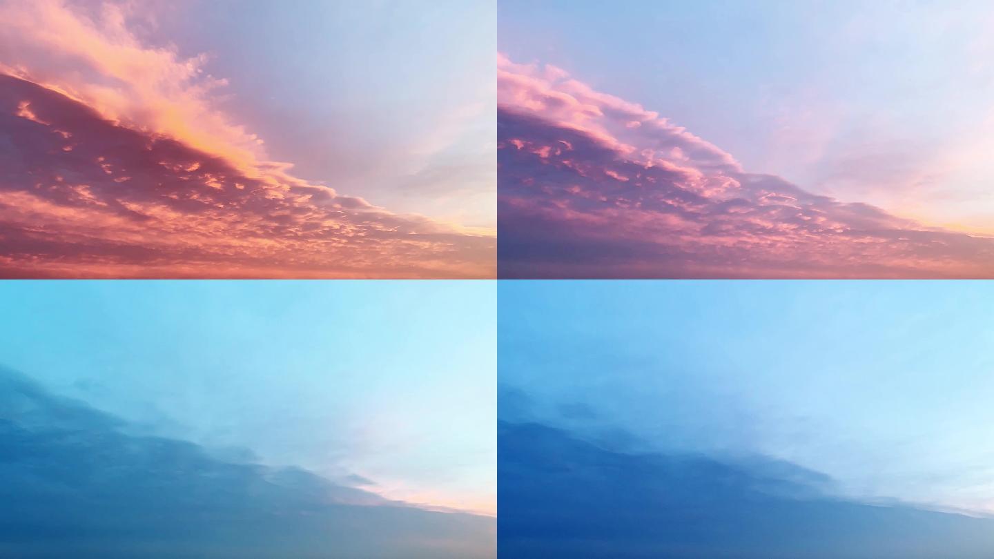 【HD天空】奇异落日云层夕阳落日即将天黑