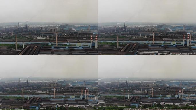 湖南湘潭钢铁制造工厂航拍
