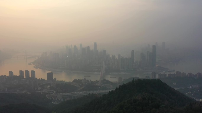 雾都雾霾城市污染