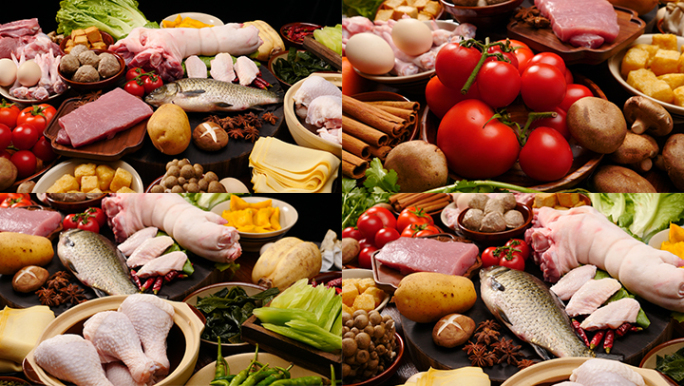 食材大杂烩蔬菜素材荤菜各种各样食材