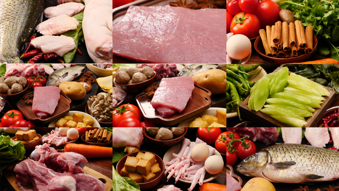 食材大杂烩蔬菜素材荤菜各种各样食材