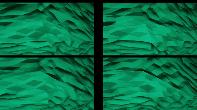 【4K时尚背景】抽象几何空间绿色炫酷环保