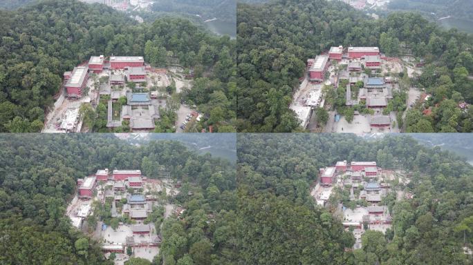 航拍贵州贵阳黔灵山4A景区弘福寺