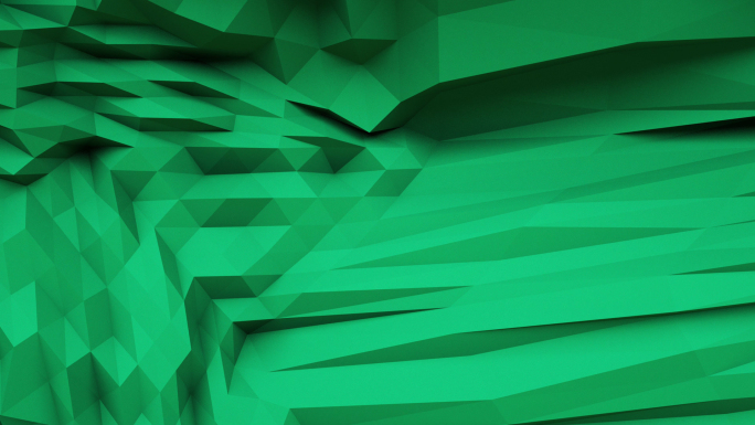 【4K时尚背景】绿色环保抽象几何空间极简