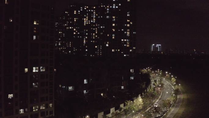 「有版权」航拍SLOG3城市万家灯火4K