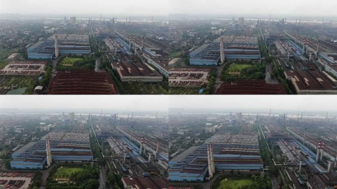 湖南湘潭钢铁制造工厂航拍