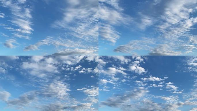 【HD天空】蓝天白云轻薄虚云晴天白天薄云