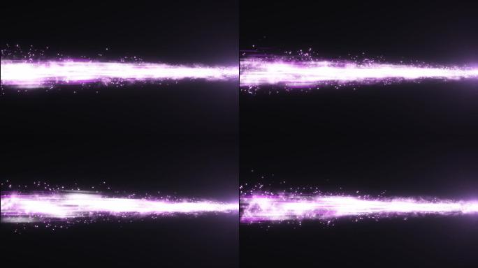 粒子冲击紫色光柱能量波透明通道