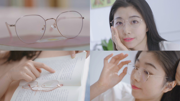 【合集】戴眼镜的清新女孩