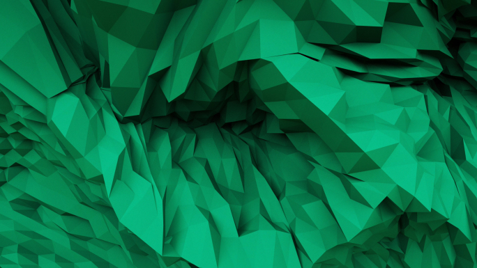 【4K时尚背景】抽象几何空间绿色炫酷视觉