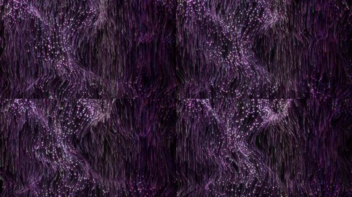 紫色流线粒子瀑布