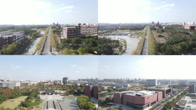 上海交通大学闵行校区4K航拍原素材