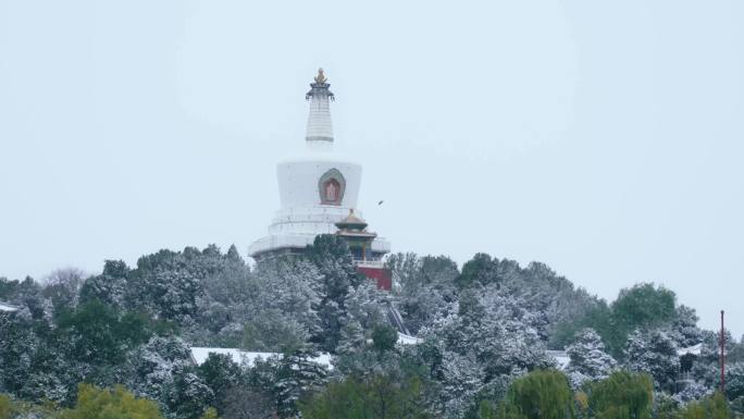 北海公园雪景