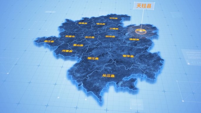 贵州黔东南苗族侗族自治州天柱县三维地图