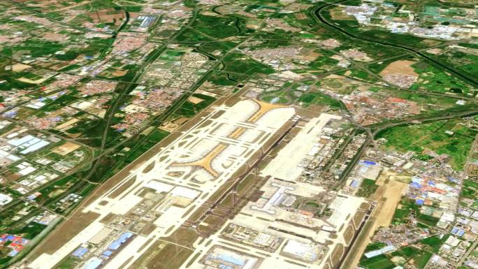 北京首都国际机场卫星地图