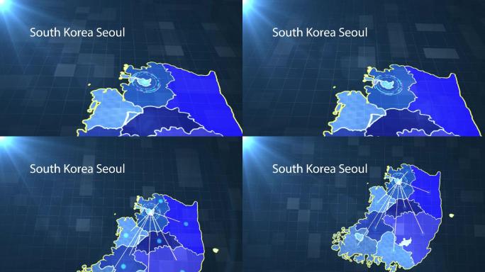 韩国地图首尔辐射整个韩国企业业务范围