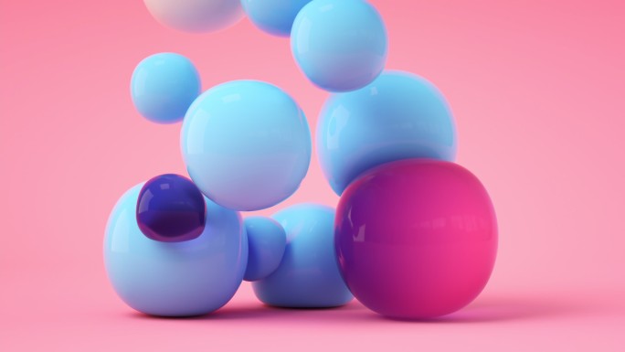 柔软的弹性球体3D渲染