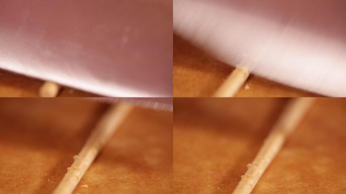 筷子木质软硬用菜刀砍筷子  (5)