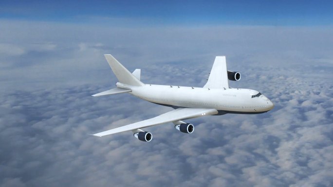 飞机在云端飞行飞机航空航班飞向天空起飞滑