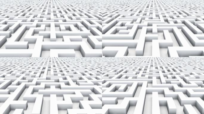 白色迷宫背景立体形状游戏