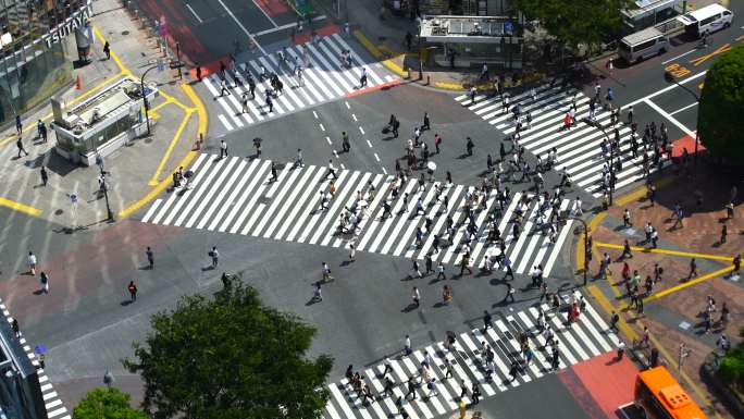 日本东京涩谷十字路口