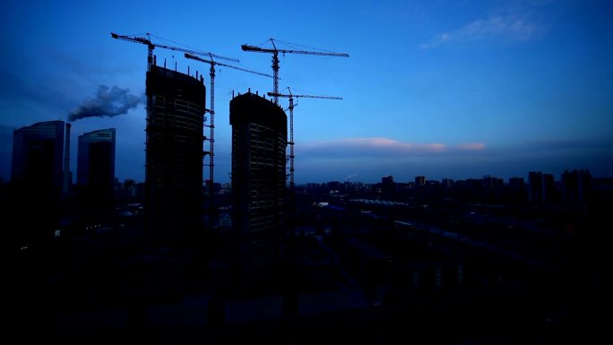 城市建筑基建房地产开发吊臂塔吊