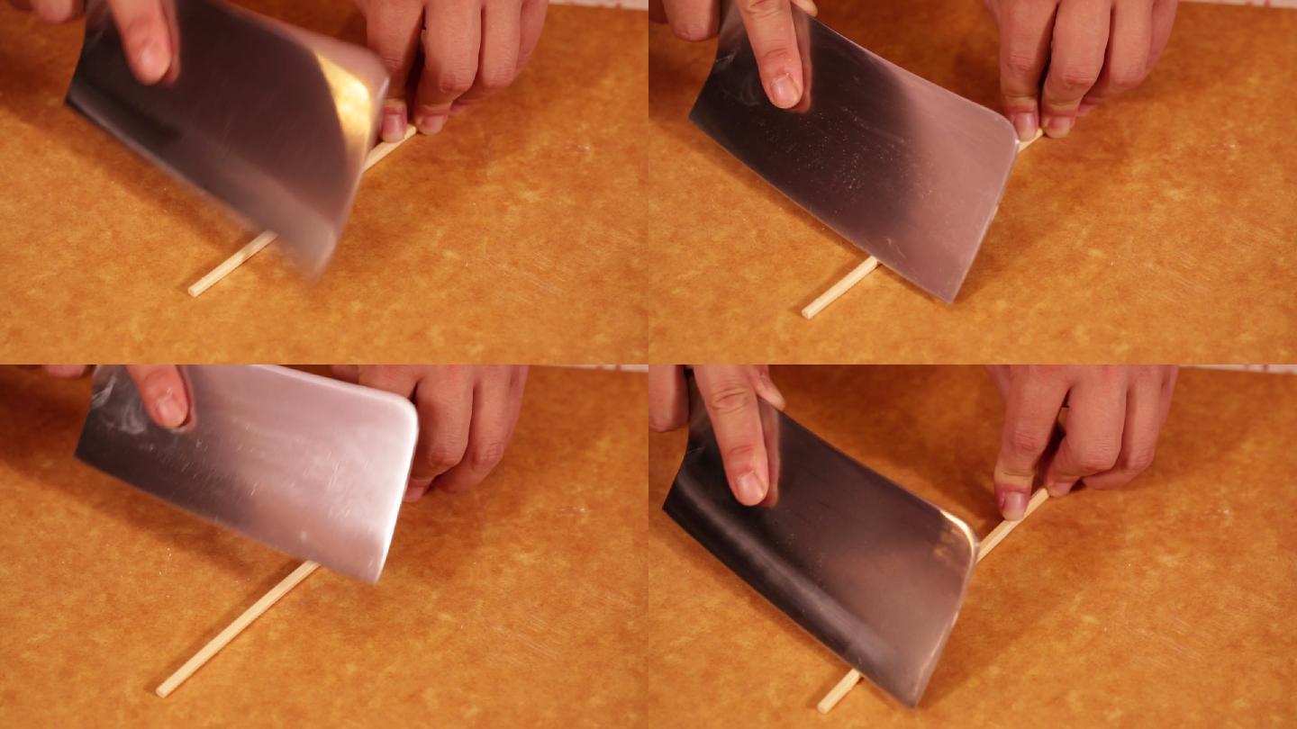 筷子木质软硬用菜刀砍筷子  (4)