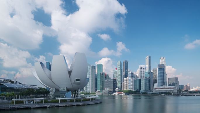 新加坡城市城市视点云移动天时间