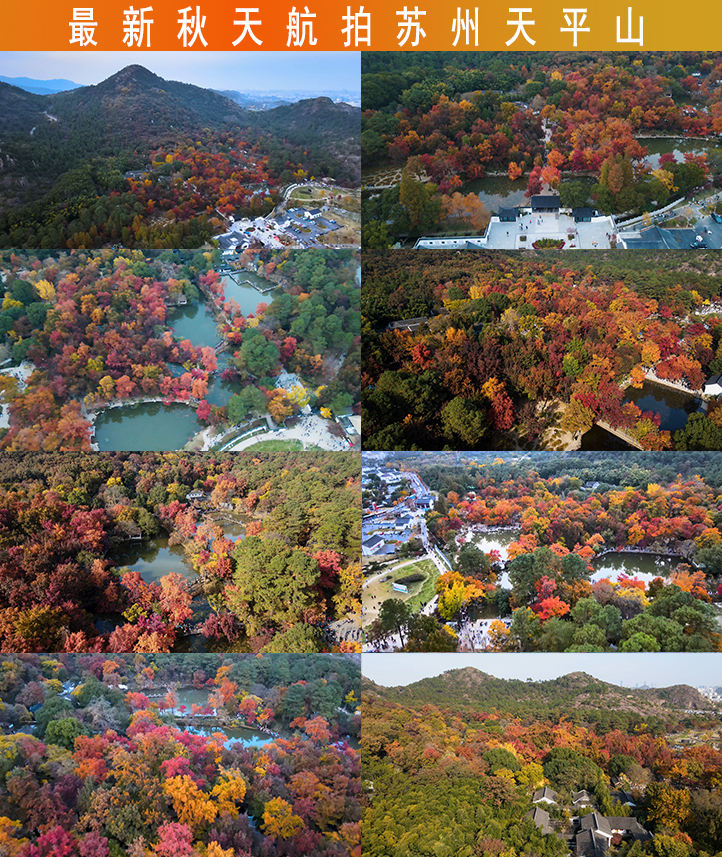 航拍苏州天平山秋景（新）