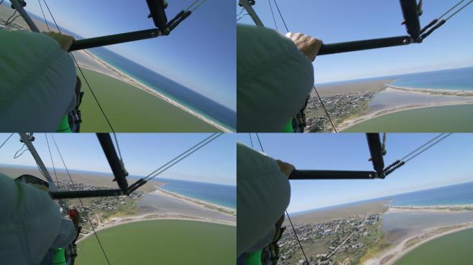 在空中滑翔机飞行滑翔器材滑翔伞动力三角翼