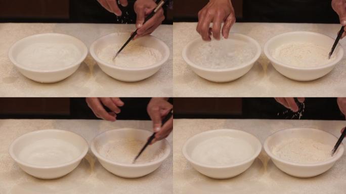 面粉制作疙瘩汤面疙瘩  (9)