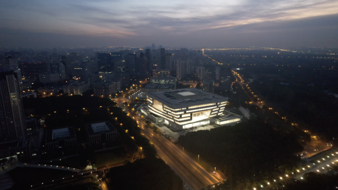 浦东新区/上海图使馆东馆/航拍上海全景