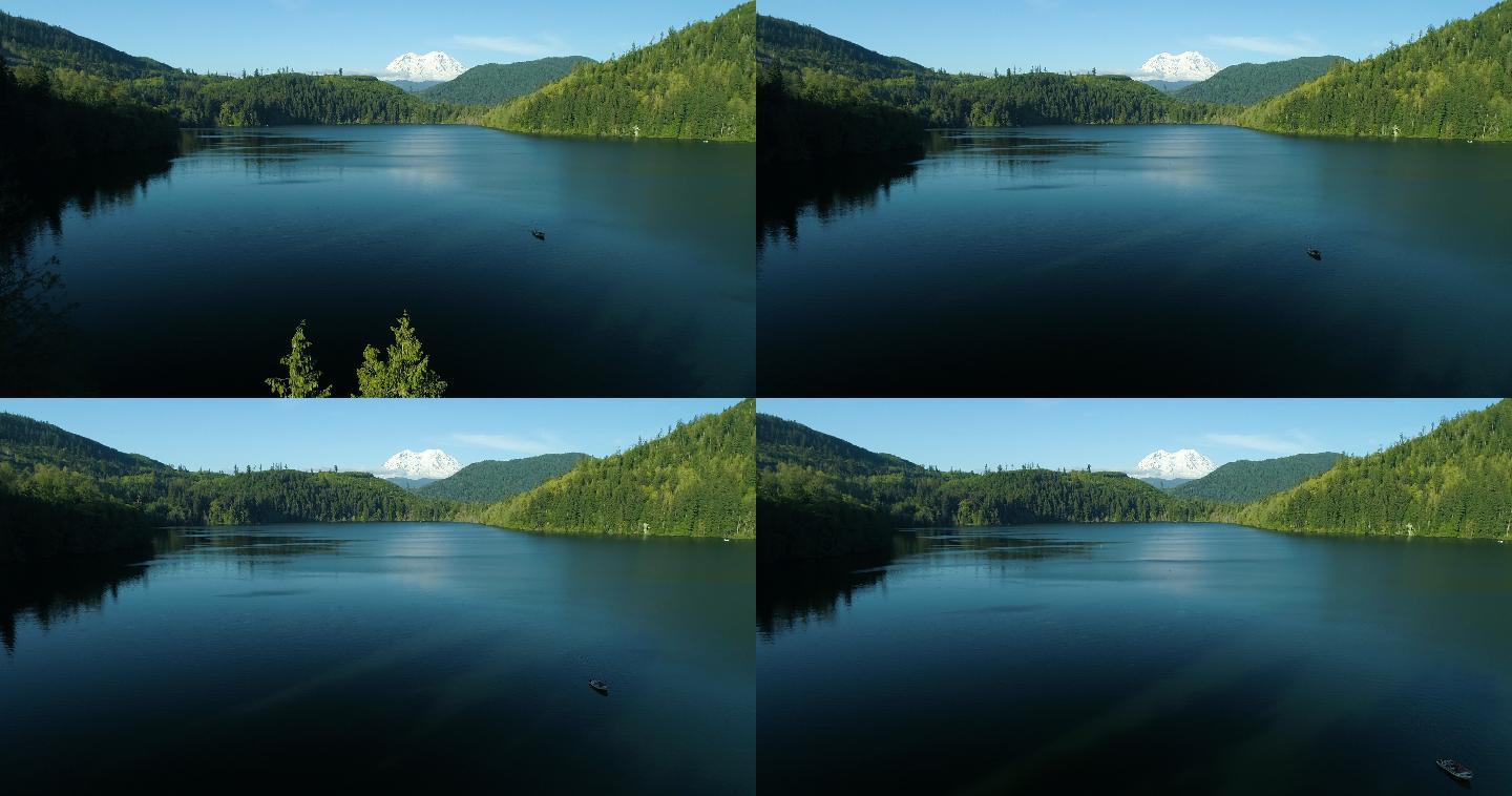 美丽的山湖风景大自然湖泊水库