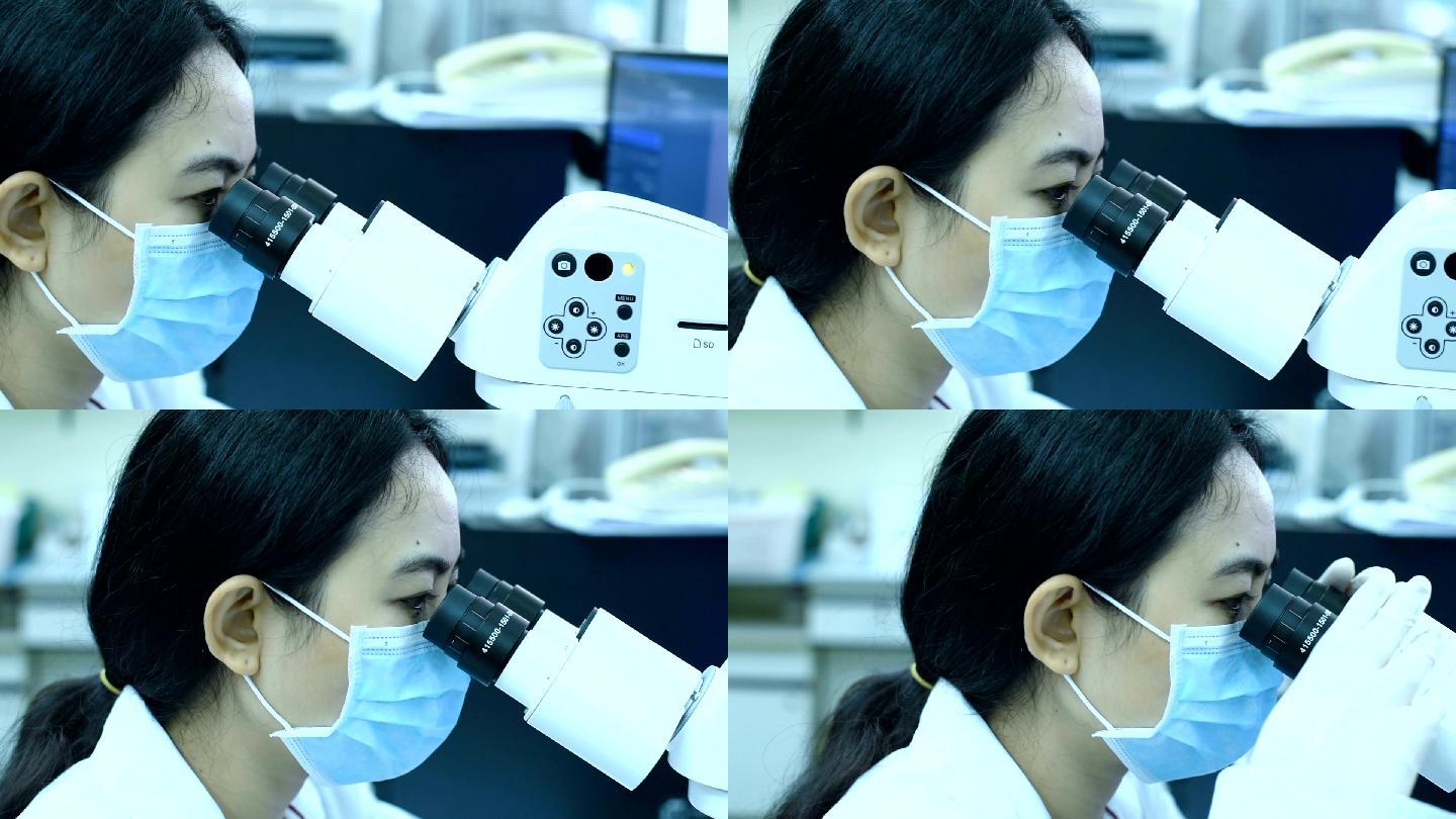 亚洲科学家在实验室做实验
