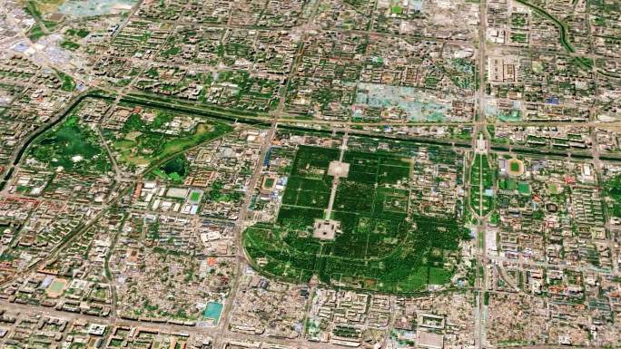 北京天坛公园卫星地图