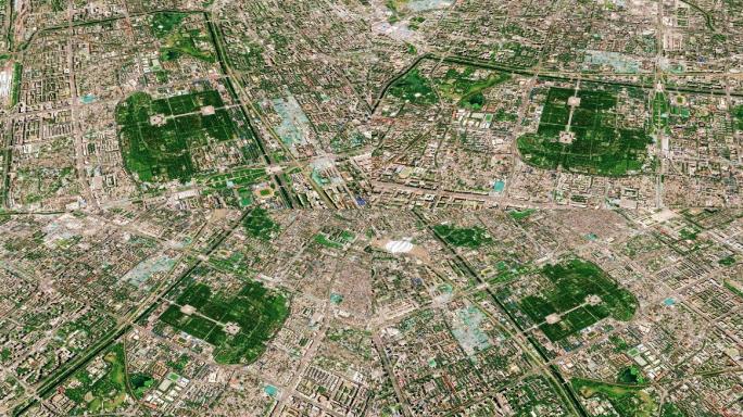北京天坛公园卫星地图