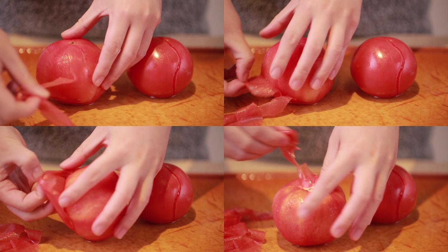 烫西红柿去皮熬番茄酱  (5)