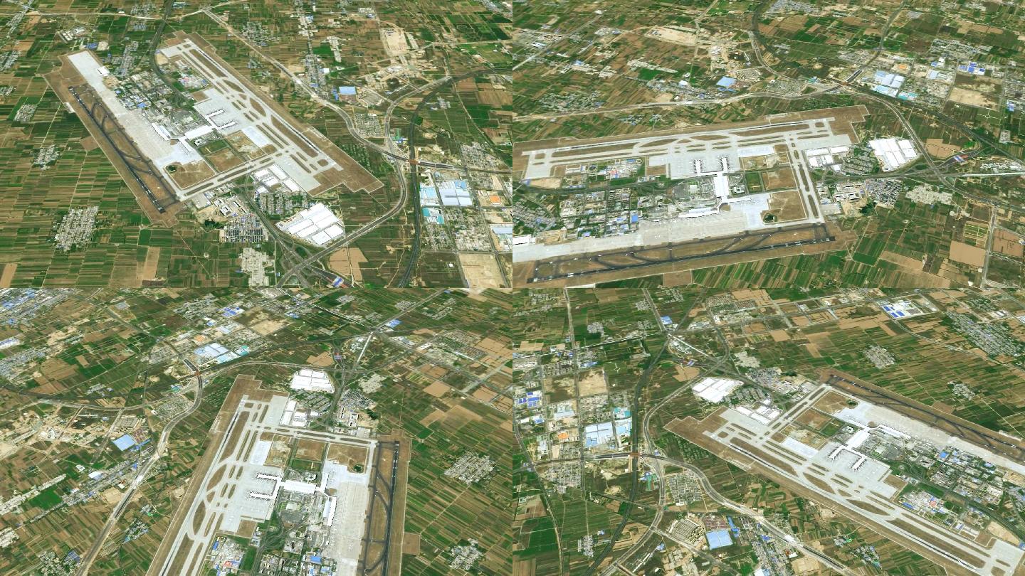 西安咸阳机场卫星地图