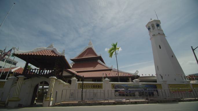 马六甲州,马来西亚,城市街道，清真寺，
