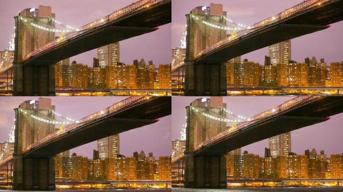 彩色夜光曼哈顿全景