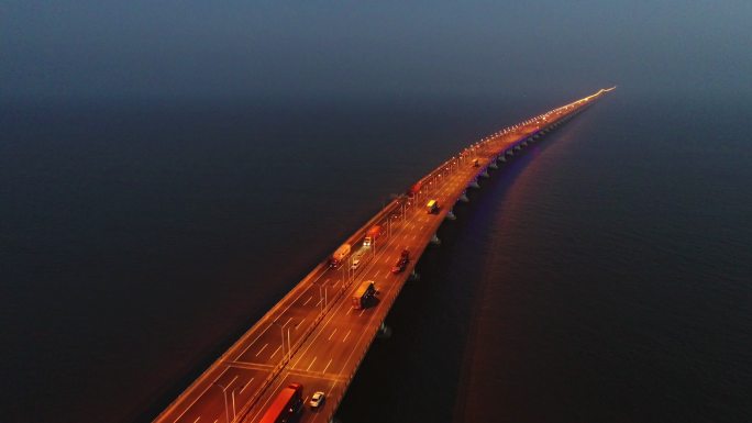 东海大桥上海跨海大桥桥梁航拍地标