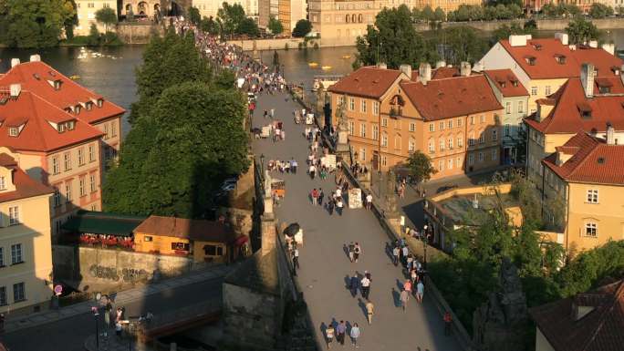 城市景观布拉格查理大桥捷克旅游