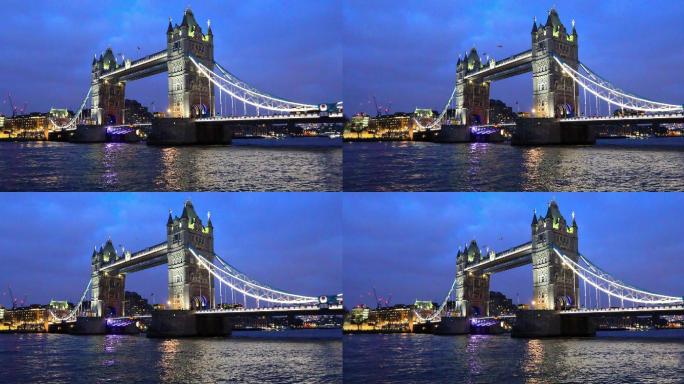 英国伦敦塔桥大桥桥梁欧式风格西方