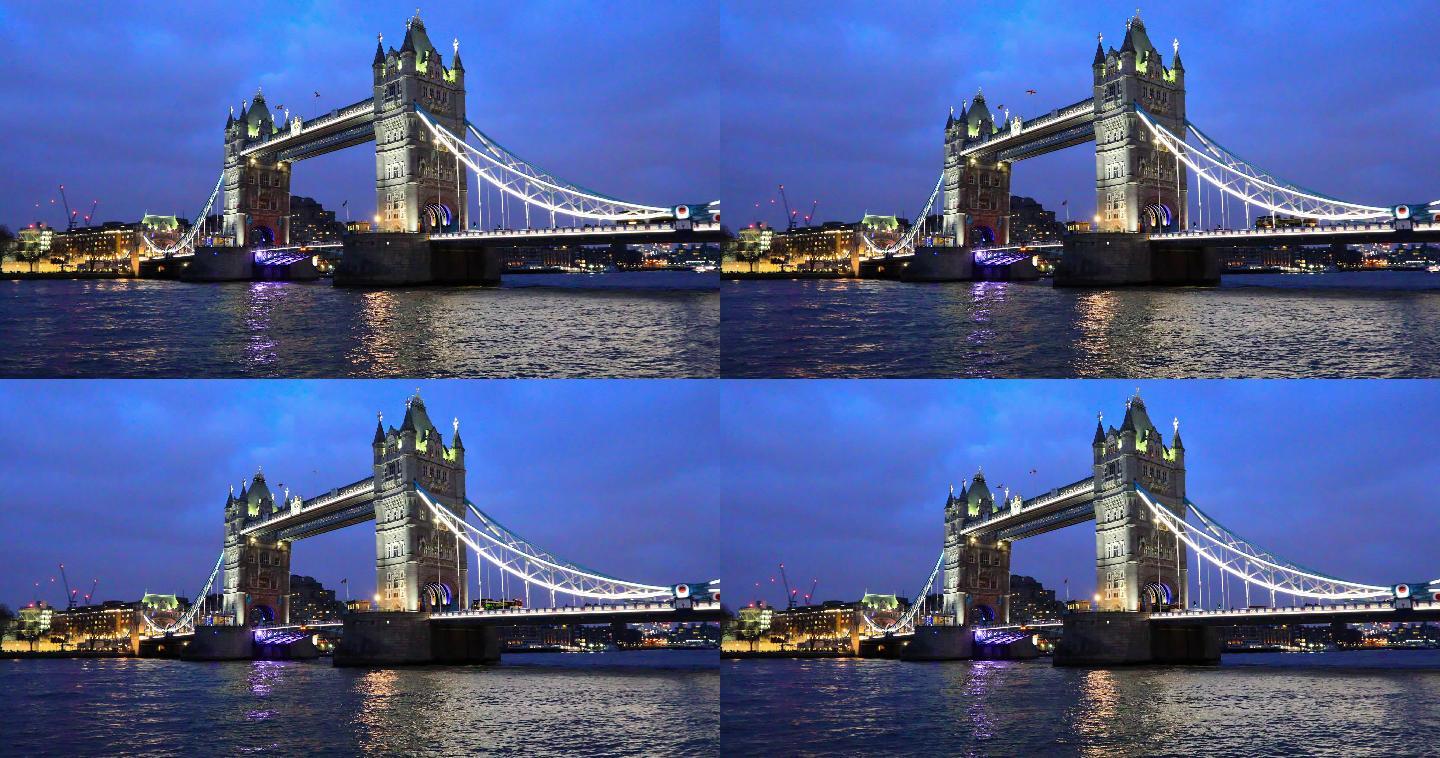 英国伦敦塔桥大桥桥梁欧式风格西方