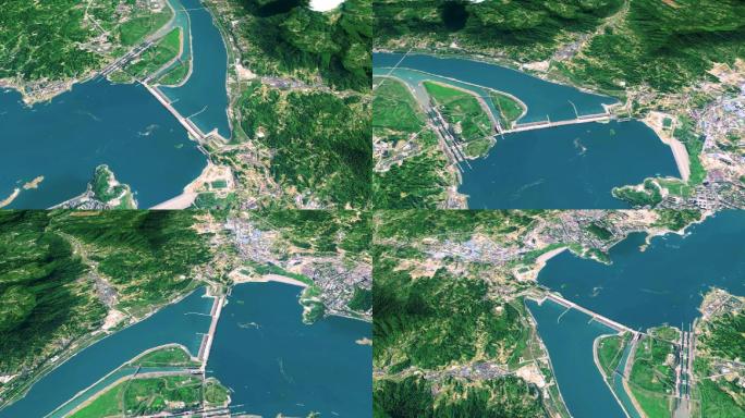 三峡大坝卫星地图