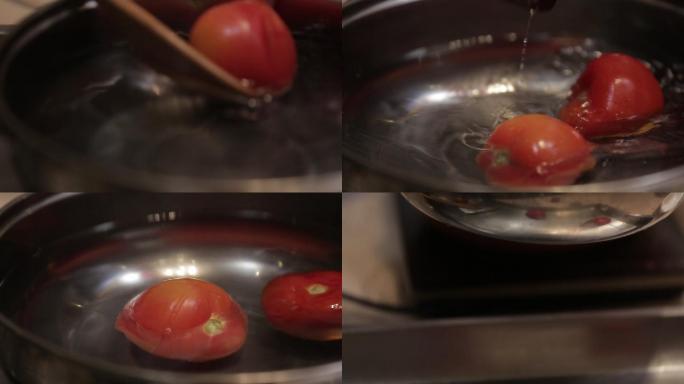 烫西红柿去皮切块  (7)