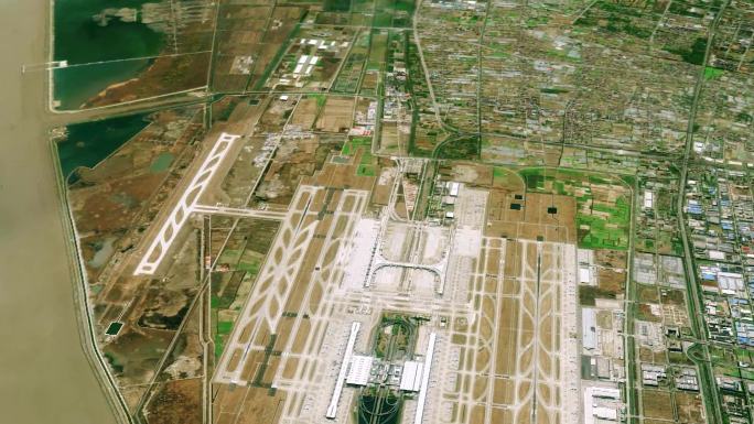 上海浦东机场卫星地图